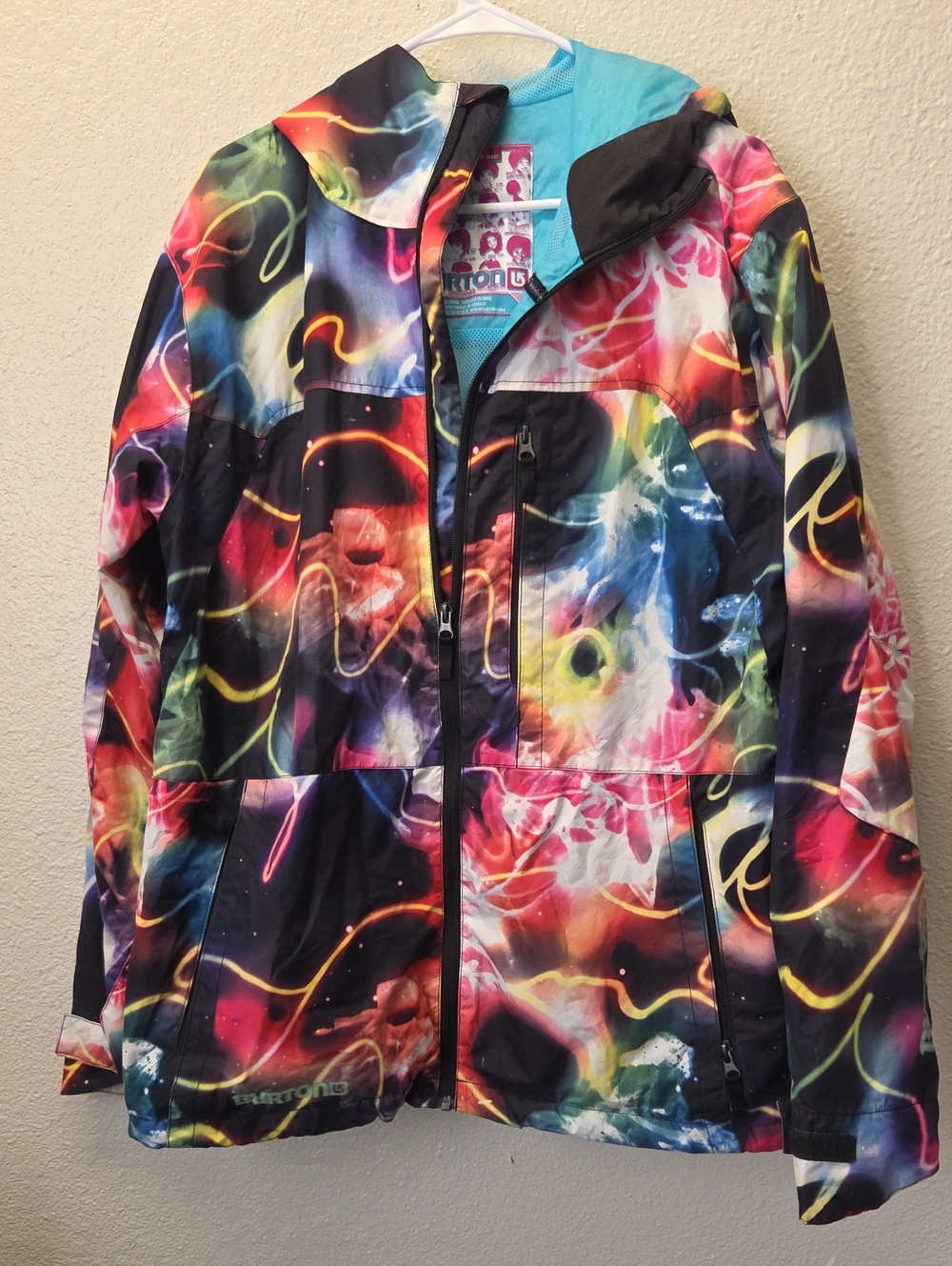 Burton Multicolor Nebula-Print Kids Hooded Puffer Jacket